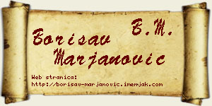 Borisav Marjanović vizit kartica